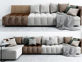 Modern Combination Sofa Multiplayer Sofa 3d model