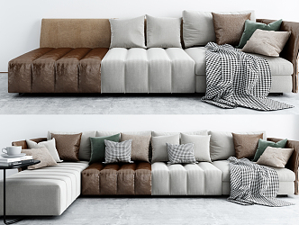 Modern Combination Sofa Multiplayer Sofa 3d model