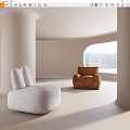 Modern single sofa 3d model