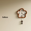 Modern Minimalist Wall Clock by Poliform with Classic Dial and Pendulum Design 3d model