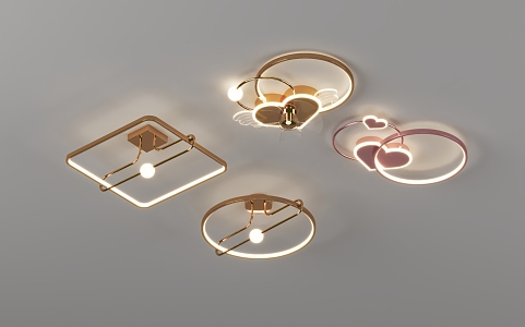 Creative Nordic ceiling lamp 3d model