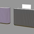 Modern Universal Reception Desk Interior With Vertical Stripe Design And Different Sizes