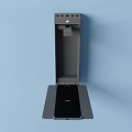 Wall-mounted Modern Office Appliance with Foldable Work Platform and Sleek Design for Space-saving Office Setup 3d model