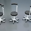 Modern Office Chair With Black Cushion White Base And Rolling Wheels Design