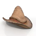 Classic Brown Distressed Cowboy Hat For Everyday Wear And Outdoor Use