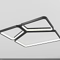 Modern Geometric LED Ceiling Lights With Sleek Design And Various Shapes 3d model