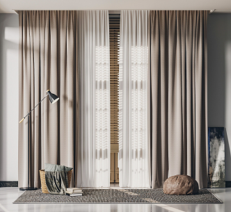 Modern Curtains 3d model