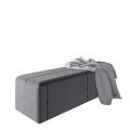 Gray Sofa Bench With Red And Gray Blankets Different Styles In Living Room