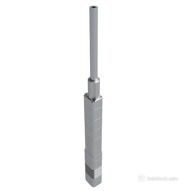 Sturdy Metal Cylindrical Pole Structure With Vertical Design And Polished Surface 3d model 