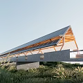 New Chinese Style Corridor Bridge Landscape Bridge Landscape Bridge Rain Corridor Frame Landscape Structure 3d model