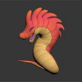 Commercial Equipment Seahorse Shaped Inflatable in Pink and Yellow for Commercial