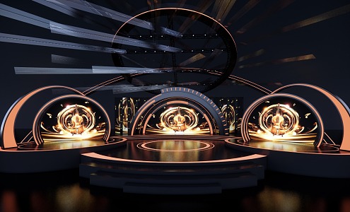 Stage Indoor Stage Fashion Music Stage Audio Theater Stage 3d model