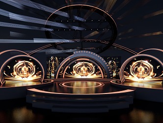 Stage Indoor Stage Fashion Music Stage Audio Theater Stage 3d model