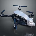Innovative Quadcopter Drone With White Pig Head Design And Black Body Structure