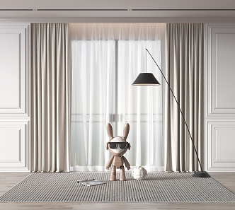 Modern Curtains 3d model