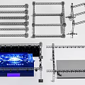 Building Components Including Metal Frames Stage Truss And Modular Structures 3d model
