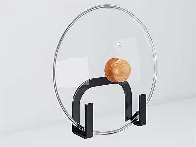Modern Bathroom Cabinet Rack With Transparent Glass Panel Black Metal Frame And Wooden Knob Design 3d model