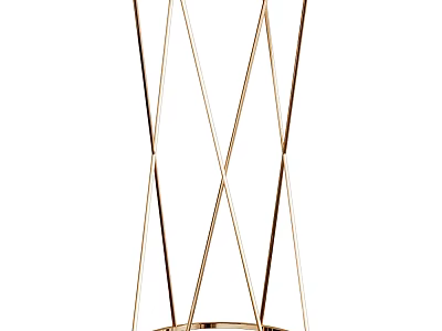 Elegant Modern Functional Table With Golden Metal Frame And Geometric Structure Design 3d model
