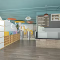 Colorful Indoor Playground Layout With Slides Swings Soft Mats And Toy Shelves