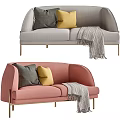 Modern double sofa 3d model