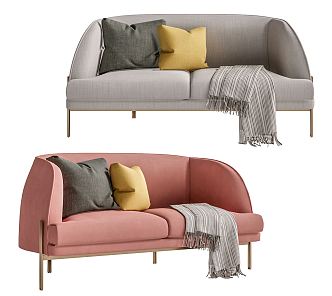 Modern double sofa 3d model