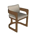 Simple Modern Leisure Chair With Wooden Frame And Light Colored Cushion Design