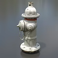Silver Metal Fire Hydrant With Chain And Bolt For Outdoor Fire Safety Equipment