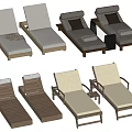 Modern Outdoor Lounge Chairs With Wooden Frame Cushioned Seats And Pillow Accents