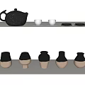 Quiet tea set 3d model