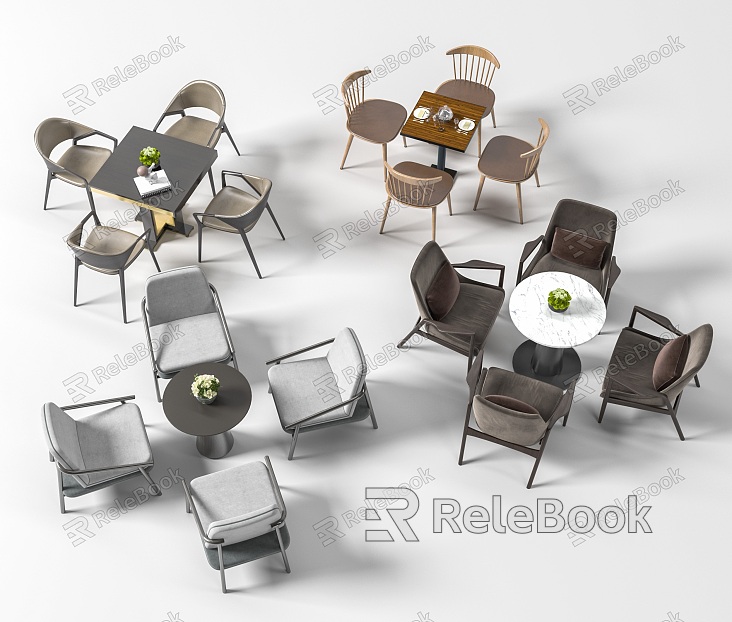 Modern leisure table and chair combination leisure table and chair negotiation table and chair outdoor leisure table and chair model