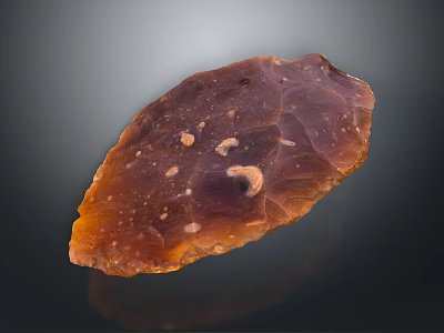 Natural Wood Stone Slab With Irregular Shape And Warm Brown Orange Texture 3d model