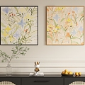 Modern Decorative Painting Hanging Painting 3d model