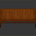 Wooden Entryway Console Cabinet With Drawers And Cabinet Doors Simple Design Sturdy Legs