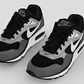 Nike Air Max Classic Sneakers Black Gray White Design With Logo And Cushioned Sole