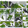 Traditional Karesansui Garden Design Layouts with Stones Gravel Moss and Plants