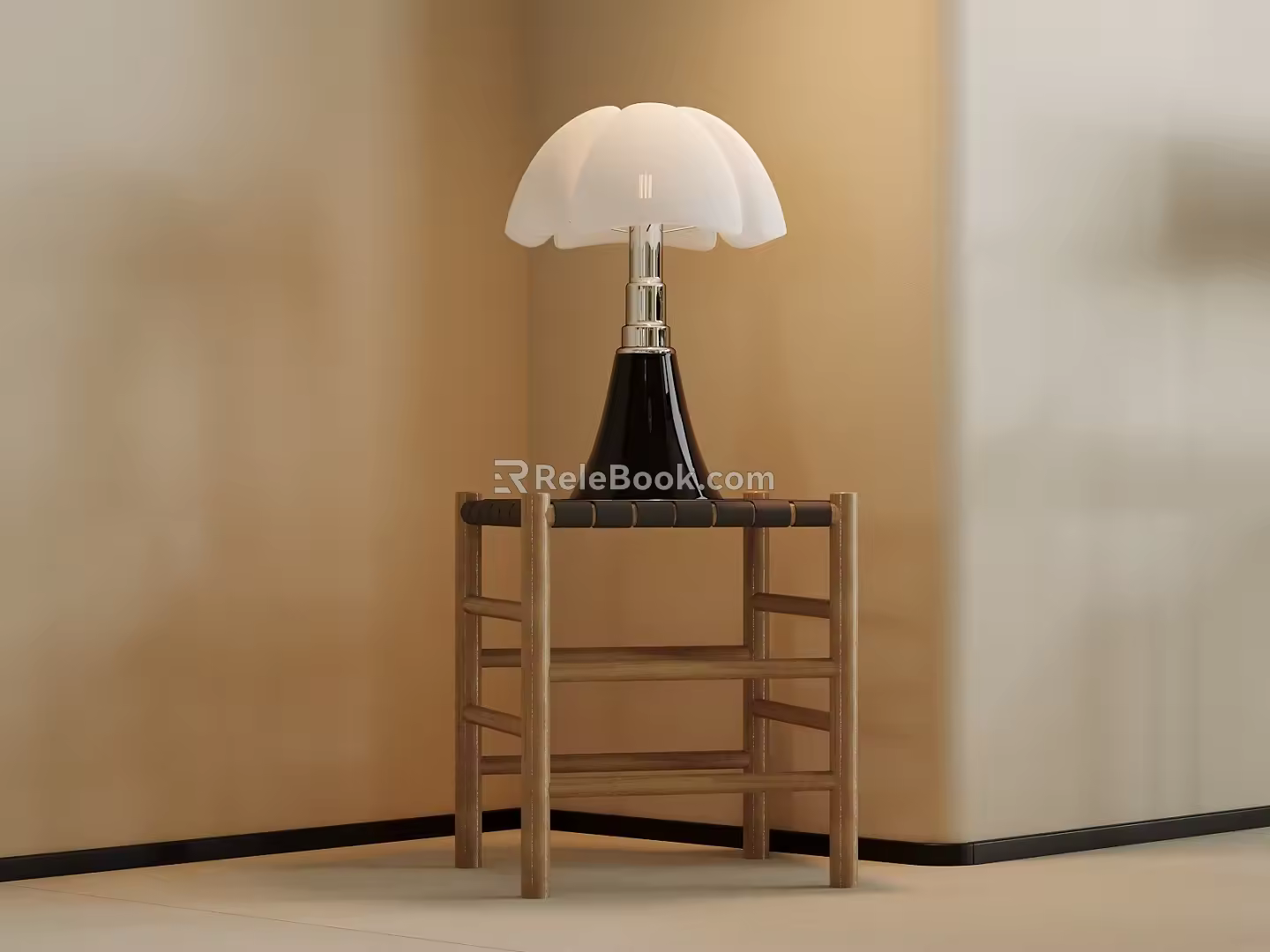 Middle ancient side several retro table lamp side several table lamp combination 3d model