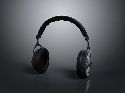 Premium Over Ear Headphones With Comfortable Design For Computer Audio Use 3d model