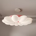 Modern lamp combination simple petal lamp children's lamp bedroom lamp cream ceiling lamp living room lamp combination 3d model