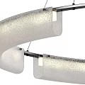 Modern Circular Chandelier with Sleek Metal Frame and LED Lighting Design