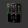 Professional Commercial Audio Mixer Console With Knobs Sliders And Display Panel