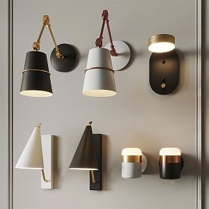 Light Luxury Wall Lamp Wall Lamp Combination 3d model