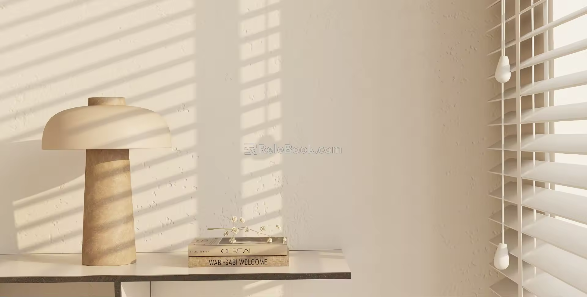 Modern table lamp ornaments combination 3d model