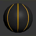 Three Colorful Household Basketballs in Orange Blue White and Black Yellow Hues with Reflections