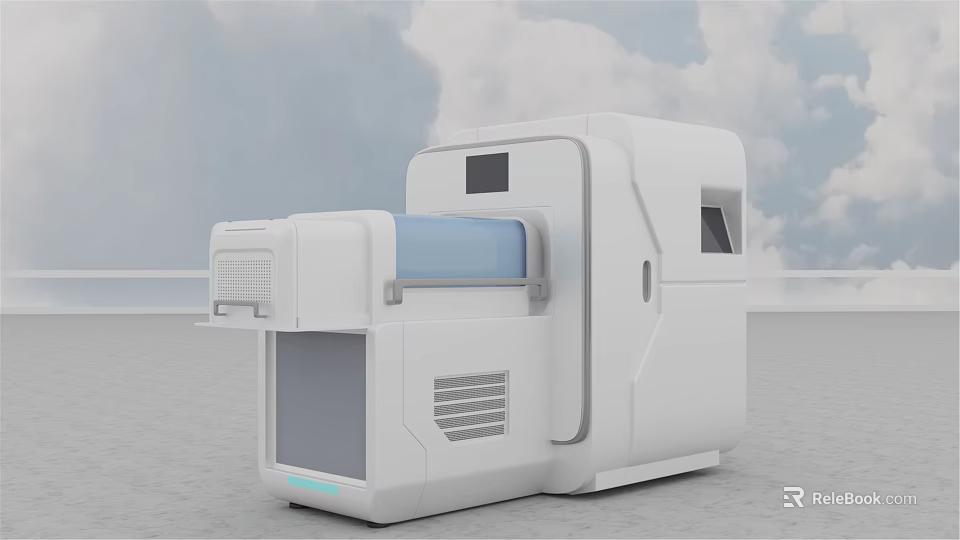 Modern White Medical Equipment With Advanced Design Digital Display And Compact Structure 3d model 