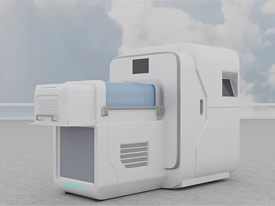 Modern White Medical Equipment With Advanced Design Digital Display And Compact Structure 3d model