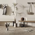 Modern shoe changing stool 3d model