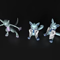 Game and Movie Characters Featuring Purple and Light Blue Bodies with Lab Coats and Tails