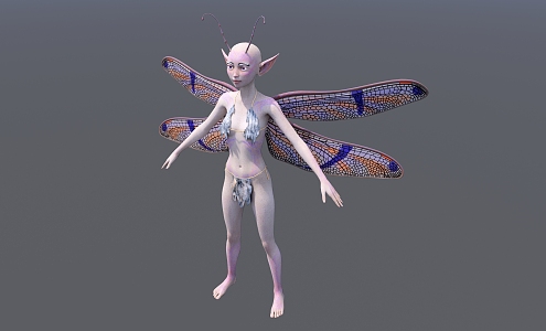 Modern Game Character Elf 3d model