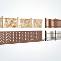 Different Fence Styles Featuring Bamboo Wooden Metal Woven Lattice and Slatted Designs