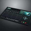 ALGORITHM Electronic Controller With Colored Keys Keyboard Multiple Knobs Faders And Screen Graphics